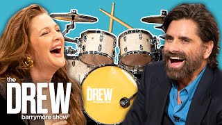 John Stamos Teaches Drew Barrymore How to Play the Drums | The Drew Barrymore Show