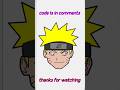 Anime character drawing python programme #pythonprogramming #pythonforbegginers #naruto #anime #code