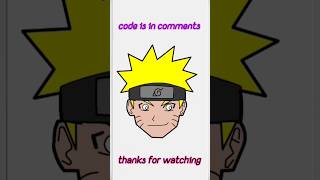 Anime character drawing python programme #pythonprogramming #pythonforbegginers #naruto #anime #code