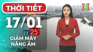 Dự báo thời tiết Hà Nội đêm nay, ngày mai 17/01/2026 | Hà Nội trưa chiều giảm mây trời nắng ấm