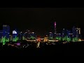 shenzhen skyscraper light show from dèng xiăopíng 中國深圳一個壯觀的摩天大樓燈光秀。鄧小平