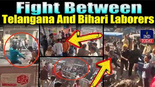 Fight Between Telangana And Bihari Laborers At Tolichowki | IND Today