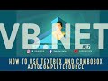 VB.Net Tutorial #18 - How to Use TextBox and ComboBox AutoCompleteSource