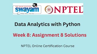 Data Analytics with Python week-8: Assignment 8 solutions || 2023