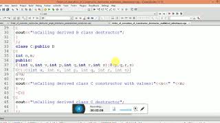 Order of execution of constructor/destructor in multilevel inheritance