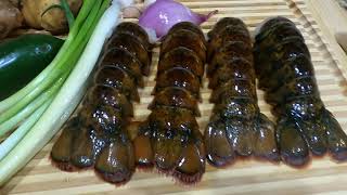 KHMER COOKING LOBSTER WITH FRESH GINGER ROOTS