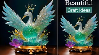 Low Cost Fake Glass Home Decor | Easy To Make | Plastic Bottle Crafts 🥰♥️🦚