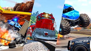 BEST OF Chase Scenes │ Epic Chases and Crashes - BeamNG.Drive