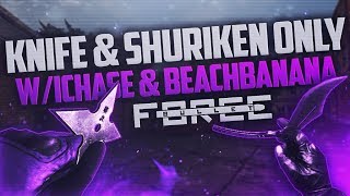 Bullet Force: iChase and Beachbanana Collab - Knife and Shuriken Only!