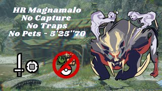 MH Rise : High Rank Magnamalo Solo  (SnS)  - 5'25''70 (No Capture, No Pets, No Traps)