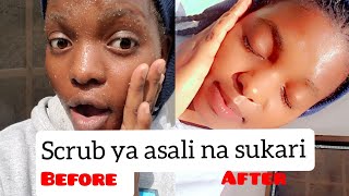 SCRUB YA ASALI NA SUKARI/HONEY AND SUGAR FACE SCRUB