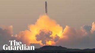 SpaceX l Starship rocket booster explodes after blast off