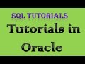 SQL Tutorial in Oracle - 1