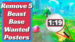 Remove 5 Beast Base Wanted Posters - Kirby And The Forgotten Land