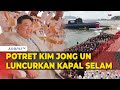 Potret Kim Jong Un Luncurkan Kapal Selam Tempur Nuklir Taktis