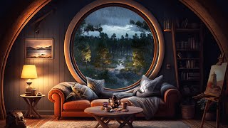 Rain Sounds for Sleeping - Heavy RAIN and THUNDER Sounds - Relax in a Cozy Cabin with Sleep Sounds