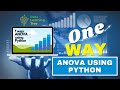 One Way ANOVA in Python 3