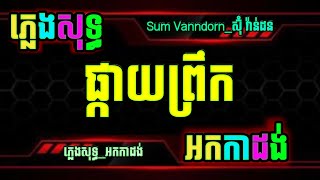 ផ្កាយព្រឹក ភ្លេងសុទ្ធ karaoke ភ្លេងថ្មី chord,lyrics, pkay proek karaoke plengsot cover