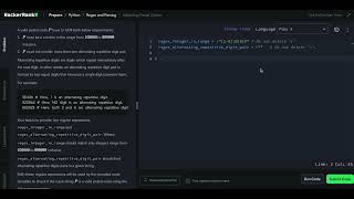 Hackerrank Python Solution #16 Regex and Parsing - Validating Postal Codes