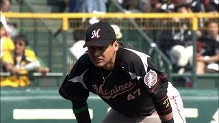 【プロ野球パ】難しい打球、クルーズが後ろ向きキャッチ  2014/05/25 T-M