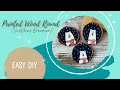 Hand painted wood slice Christmas ornament tutorial - Easy DIY project - step by step instructions