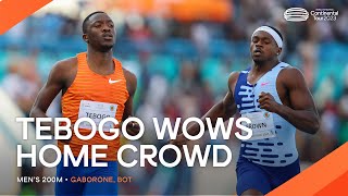 Tebogo storms to 19.87 200m world lead in Gaborone | Continental Tour Gold 2023