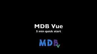 Material Design for Bootstrap Vue - 5 min Quick Start