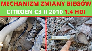 Ciężko wchodzące biegi na zimnym?! Czyszczenie mechanizmu zmiany biegów - Citroen C3 II 1.4 HDI 2010