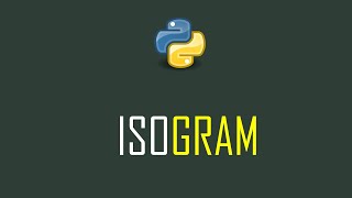 Write a Python Program to Check Whether a Given String is an "Isogram" or Not