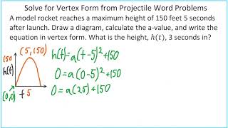 Solving for Vertex Form from Projectile Word Problems
