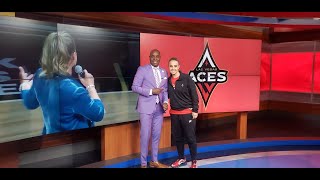 Former Spurs and New Las Vegas Aces head coach Becky Hammon visits Sports Night