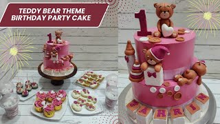 Cake Vlog | Teddy Bear Theme Cake | 1st Birthday Party Cake in Tamil |  Vanilla Toffee #cake #vlog