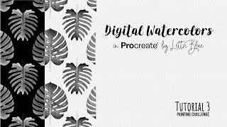 3. Digital Watercolor Tutorial in Procreate for Beginners: Seamless pattern brushes