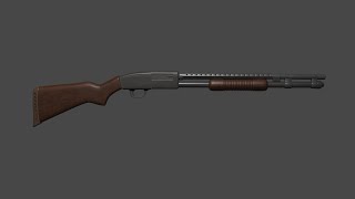 تصميم سلاح شوتكان في بلندر 3.0 shotgun design in blender