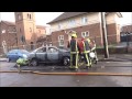 firemen u0026 firefighters extinguishing a car fire on evelyn road sparkhill birmingham u k