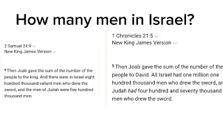 101 Bible contradictions answered pt. 2: how many men in Israel?