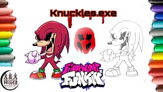 How To Draw Knuckles From Sonic The Hedgehog Exe