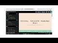Sticky Nav Bar On Scroll Using Javascript | Fixed Smooth Navbar on Scroll