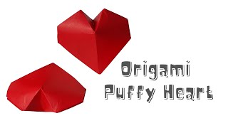 How to make Origami Puffy Heart Instructions - 3D Paper Heart