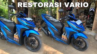 RESTORASI PAKAI DITON PREMIUM .. REPAINT FULL VARIO 150 LIGHT BLUE PEARL **