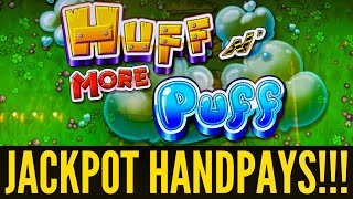 ALL JACKPOTS on HUFF N MORE PUFF! $250 BET HANDPAYS and THE MANSION FEATURE!