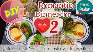 How to cook DIY Romantic Dinner for 2 | Filipino Food | Episode 18
