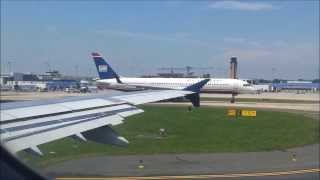 US Airways A321 take off at Charlotte with live ATC