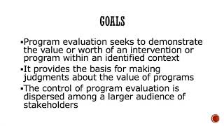 Program Evaluation