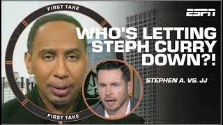 Stephen A. & JJ Redick DEBATE who is letting Steph Curry down the most! 🍿 | First Take