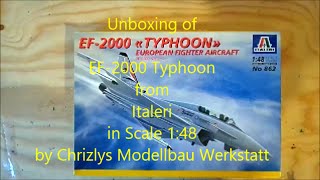 Unboxing of EF-2000 Eurofighter Typhoon  from Italeri Scale 1:48