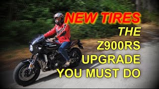 NEW TIRES ON THE KAWASAKI Z900RS | SHUCKING THE DUNLOPS FOR  MICHELINS.