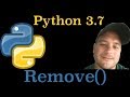 Python 3.7: Remove() List Method In Python