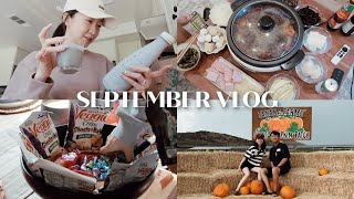 SEPTEMBER VLOG | 周末超市采购吃火锅｜新开的蛋糕店🍰｜去南瓜地下暴雨🎃