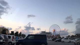 iPhoneのタイムラプスで夕焼け撮ってみました(^O^)沖縄の北谷です。